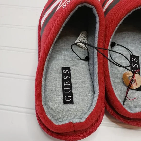 GUESS Men's Slip-On Slippers Red Black White Gray Size 8 - Picture 5 of 5